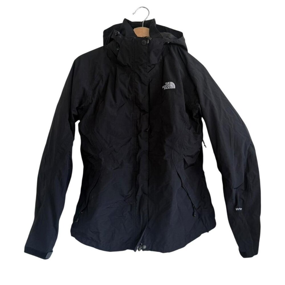 THE NORTH FACE BLACK OUTDOOR WINDBREAKER FLEECE JACKET WOMENS SIZE MEDIUM